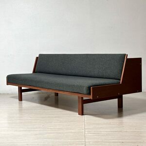 *getamaGETAMA GE258tei bed 3 -seater sofa cheeks material springs Vintage handle s*J* Wegner Denmark Northern Europe furniture 