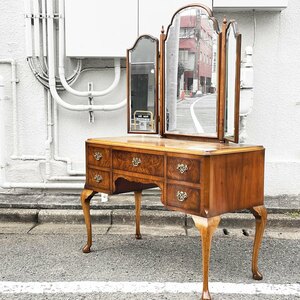 * UK Vintage UK Vintage dresser dressing chest mahogany material 3 surface mirror Lloyd's Antiques buy goods Britain 