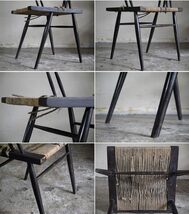 ■ ジョージ・ナカシマ George Nakashima グラスシートチェア GRASS SEATED CHAIR ローズウッド材 インド NID 60`s ビンテージ_画像8