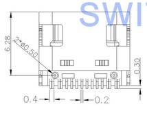 送料84円～ USBタイプCコネクタ 基板取付用メス 16ピン 表面実装+スルーホール SMT SMD type-C 修理 交換 電子部品_画像7