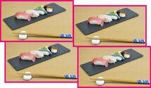 【送料無料:4枚:スレートプレート:30cm x 10cm】★4個:おしゃれ：天然石:お皿：プレート★和食 洋食 中華★皿 アウトドア 石皿 石 角皿_画像1