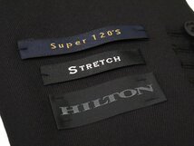 1119●HILTON ヒルトン●T81914　新品 【Super120's】 無地　STRETCH プレミアムスタイリッシュ ブラックスーツ　黒/A6_画像7