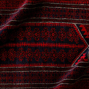 トライバルラグ★1週間限定SALE★￥10,000 スペシャル価格154×79cm 手織り 絨毯 カーペット ヴィンテージ ラグ ペルシャ絨毯 アウトレットの画像1