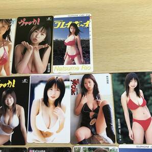 296(3-30) 1円スタート テレホンカード アイドル テレカ 夏目理央 50度 21枚 セットの画像3