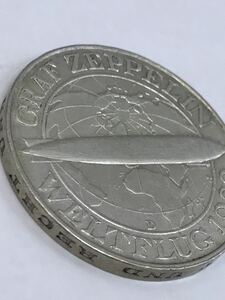 1円〜 1930年 D ドイツ ワイマール共和国 ツェッペリン 世界周航 記念3マルク銀貨 3ライヒスマルク銀貨 ミュンヘン※説明文内画像有ります