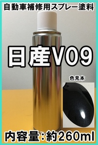 日産V09　スプレー　塗料　プレミアムパープルP　デイズハイウェイスター　カラーナンバー　カラーコード　V09　脱脂剤付き