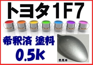 ◇ トヨタ1F7　塗料　シルバーＭ　ウィンダム　希釈済　カラーナンバー　カラーコード　1F7