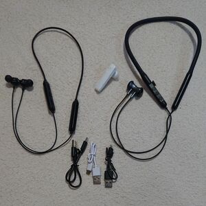 ★セール★イヤホン3つセット ネック型 Bluetooth イヤホン (カナル型とインナーイヤー型) 2個 +片耳型1個 