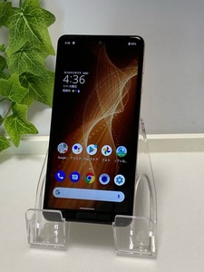 液晶美品☆ AQUOS sense5G SH-M17 ライトカッパー 64GB SIMフリー 楽天モバイル バッテリー良好表示 Android スマホ本体 A5575