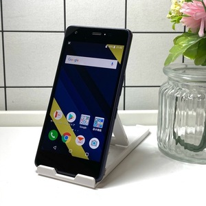 液晶美品 SIMフリー au Qua phone QZ KYV44 ★インディゴ★ 3GB/32GB スマホ本体 白ロム SIMロック解除済み A5614