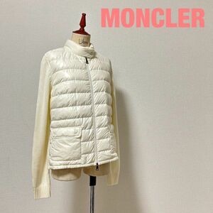 A0003 ★ 20 роскошь новый неиспользованный тег Moncler Moncler вязаный переключатель Blouson Blouson White Logo Ppen Sizel