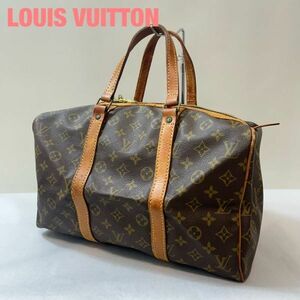 X0003★高級 Louis Vuitton ルイヴィトン モノグラム 総柄 LV ロゴ サックスープル 35 ミニ ボストンバッグ 鞄 ハンドバッグ