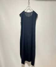 C0018★ ISSEY MIYAKE イッセイミヤケ レディース ロング マキシ ワンピース ドレス ブラック プリーツプリーズ size3_画像2