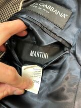 G0006★10 高級 DOLCE＆GABBANA ドルチェアンドガッバーナ メンズ セットアップ スーツ ジャケット スラックス チェック MARTINI 48size_画像9