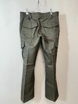 L0029★4 YVES SAINT LAURENT イヴサンローラン MEN'S アッシュブラウン カーゴ パラシュート パンツ ワーク size50_画像2