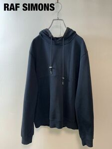 T0013★10 RAF SIMONS ラフシモンズ トランプ プリント ドッキング スウエット パーカー トップス メンズ ブラック XSサイズ archive