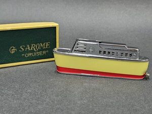 3-166-60　SAROME CRUISER サロメ クルーザー アンティーク オイルライター　レトロ　コレクション　サイズ約（高3×幅8.3×奥0.9cm）