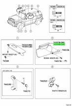 トヨタ FJクルーザー GSJ15W サンバイザー 左 VISOR LH Genuine TOYOTA 純正 JDM OEM メーカー純正品 未使用_画像2