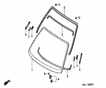 ホンダ シビック モールデイング フロントウインドシールド MOLDING FR WINDSHIELD HONDA 純正 JDM OEM メーカー純正品_画像2