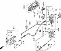 ホンダ CR-X ドアハンドルアセンブリ 左右 Handle Assembly LR set HONDA メーカー純正品 JDM OEM _画像4