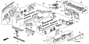 ホンダ AP2 S2000 フロントバルクヘッド FRAME BULKHEAD UPPER HONDA JDM OEM メーカー純正品