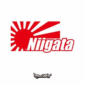 Niigata (新潟) カッティングステッカー　7.0×14.2 日章旗　新潟県