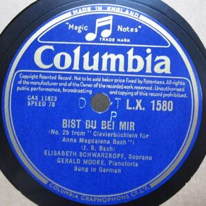 12inSP・英国盤ドイツ語・エリーザベト シュヴァルツコップElisabeth Schwarzkopf・Mozart Abendempfindung K.523/Bist du bei mir・240420の画像4