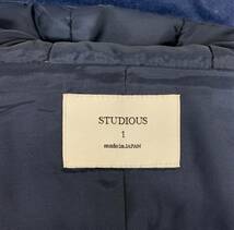 STUDIOUS (ステュディオス) ダウンジャケット フード付き 1 ネイビー メンズ/025_画像9