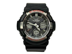 CASIO (カシオ) G-SHOCK Gショック アナデジ タフソーラー ステンレススチール 腕時計 GAW-100 ブラック×シルバー メンズ/028