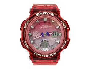 CASIO (カシオ) BABY-G ベビーG デジアナ腕時計 クォーツ アクアプラネット 珊瑚礁 BGA-250AQ-4AJR ピンク×クリア レディース/028