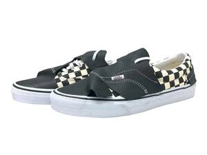 VANS (バンズ) ERA ORIGAMI エラ オリガミ ローカットスニーカー 601191-0001 27cm ブラック ホワイト チェッカーボード メンズ/027