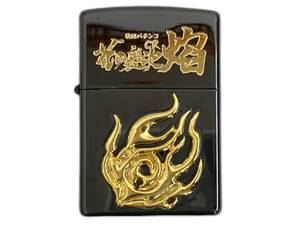 zippo (ジッポー) 戦国パチンコ CR 花の慶次 雲のかなたに 焔 オイルライター 限定品 アメリカ製 2011年製 シルバー×ゴールド 雑貨/004