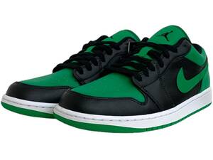 NIKE (ナイキ) AIR JORDAN 1 LOW エア ジョーダン 1 ロー スニーカー ストリート 553558-065 US10 28cm ブラック グリーン メンズ/004