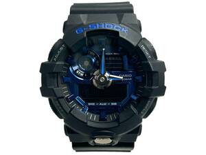 CASIO (カシオ) G-SHOCK Gショック デジアナ腕時計 クォーツ ブルー文字盤 GA-710 ブラック メンズ/091