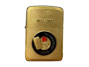 zippo (ジッポー) 2002年製 70th ANNIVERSARY オイルライター ゴールド 雑貨/009