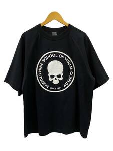 タグ付き NUMBER (N)INE (ナンバーナイン) スカル プリントTシャツ 半袖 S23NT027 3 ブラック 黒 メンズ/078