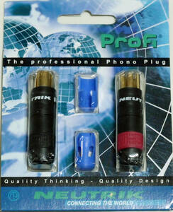 ノイトリック フォノプラグ Neutrik ProFi RCA 業務用プラグ NF2C-B/2 The Professional Phono Plug パッケージ未開封　新品