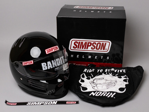 SIMPSON NORIX BANDIT Pro ブラック 57cm スモールシェル ,シンプソン ヘルメット バンディットプロ