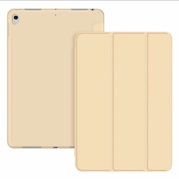 iPadケース 10.9インチ 第10世代 2022年 三つ折り ゴールド カバー