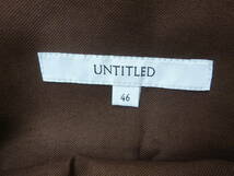 【7744】UNTITLED　アンタイトル　スカート　ブラウン　大きいサイズ　46サイズ_画像5