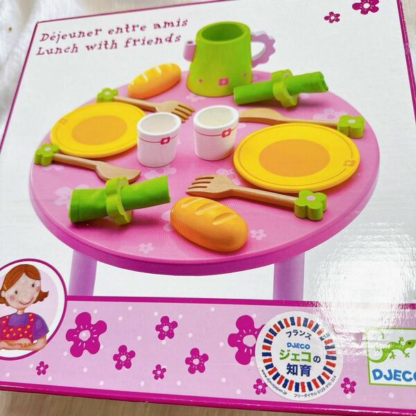 【3/31で掲載終了します】DJECO ジェコ　フランス　木製　おままごと　 ごっこ遊び　女の子　ピンク　知育玩具　おもちゃ