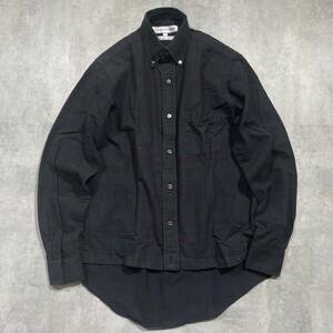 希少 COMME des GARCONS SHIRT コムデギャルソン シャツ ■90s 川久保怜 ■チェック シェルボタン ■ボタンダウン 長袖シャツ ヴィンテージ