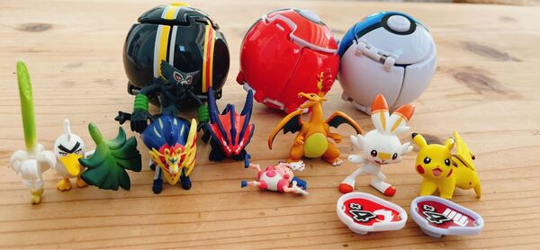ポケデルゼ モンコレ ピカチュウリザードンザマゼンタムゲンダイナヒバニーザルード