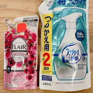 ファブリーズW除菌つめかえ用約2回分特大サイズ640ml＆フレア2個セット