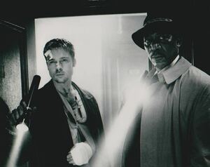 セブン　ブラッドピット　モーガンフリーマン　約20.3x25.4cm Brad Pitt　Morgan Freeman　,輸入　写真　23108