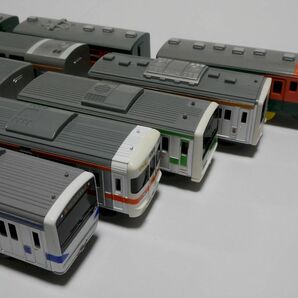 プラレール★大量 通勤電車 車両＆レール情景部品 JR東海313系・211系・165系湘南色・E231系山手線・E531系常磐線 動作確認済みの画像6