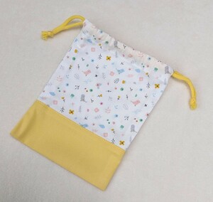 * prompt decision free shipping hand made pouch lunch sack glass sack lining less switch small bird pattern ... yellow color yellow *