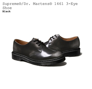 Supreme × Dr.Martens 1461 3 Eye Shoe Black& シュプリーム × ドクターマーチン 1461 3アイ シューズ ブラック US10/UK9/28.0㎝