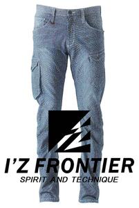 I'Z FRONTIER　アイズフロンティア　7342 カーゴパンツ 【 ブルーヒッコリー　92ｃｍ 】　新品　綿ストレッチ　ストライプ柄デニム