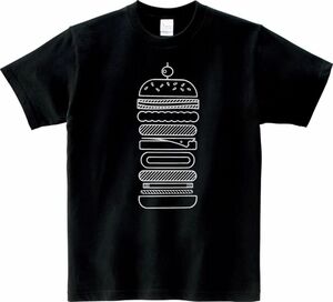 おもしろ　ハンバーガー　Tシャツ　ブラック　MLサイズ　送料無料　ｈ542